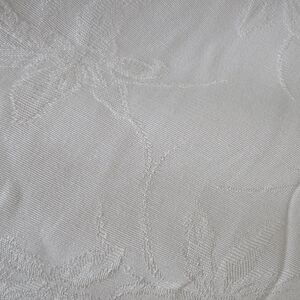 White Flower Textured Jacquard Fabric White flower 5 Yards 200" x 54"
